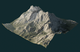 A mountain, from a tessellated and shaded heightmap.